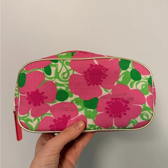 Estée Lauder Lilly Pulitzer Pink Floral Cosmetic Makeup Travel Bag - Picture 5 of 7